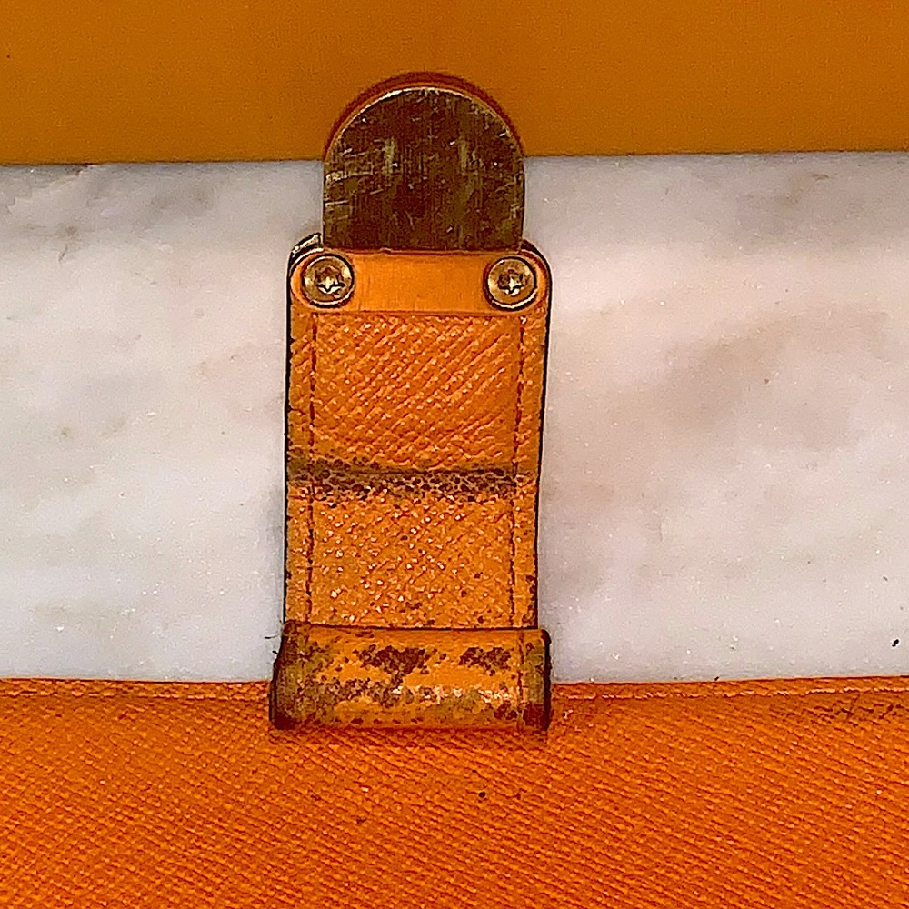 LOUIS VUITTON MONOGRAM AGENDA KOALA PM 2006 PLANNER ORANGE CROSS-GRAIN LEATHER - Picture 10 of 15